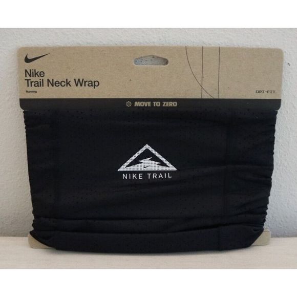 Nike Unisex One Size Fits Most Black Dri-FIT Ventilated Running Trail Neck Wrap - Picture 1 of 4